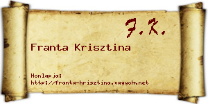 Franta Krisztina névjegykártya